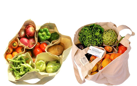 Eco Market Bag Bundle | Set of 2 Organic Tote Bags