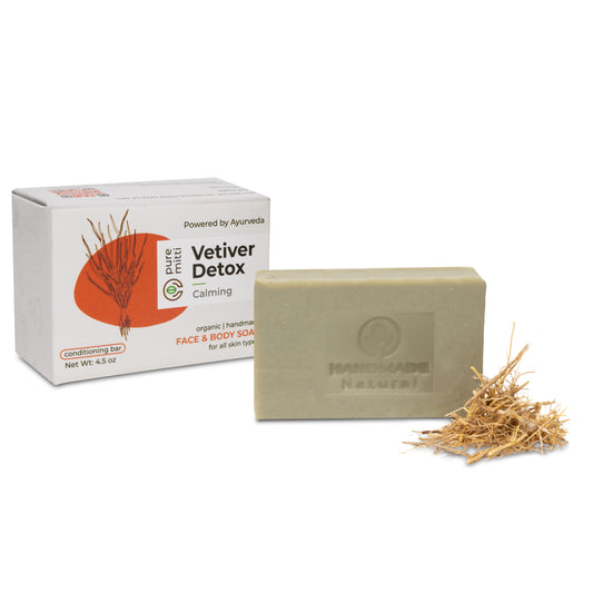 Organic Ayurvedic Vetiver Face and Body Soap