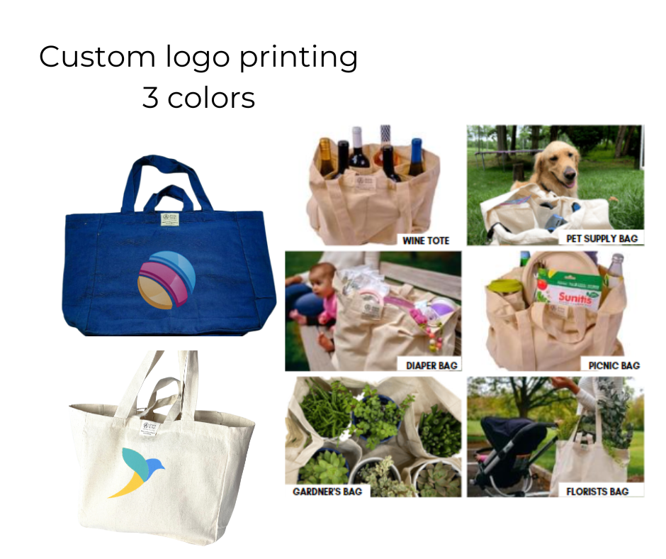 One Color Printed Cotton Tote Bag