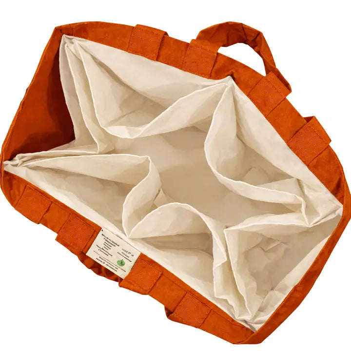 Pure Mitti - Multi-Pouch Cotton Grocery Eco Bag - Terracotta Color