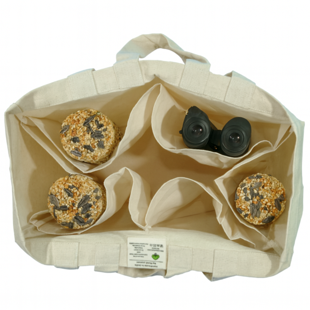Hummingbirds  Multi-Pouch Cotton Grocery Eco Bag - Natural Color