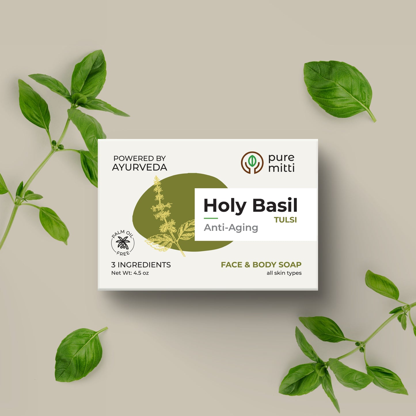 Holy Basil (Tulsi) Face & Body Bar