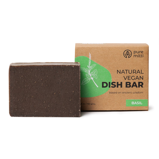 Natural Vegan Dish Bar Soap - Basil Flavor