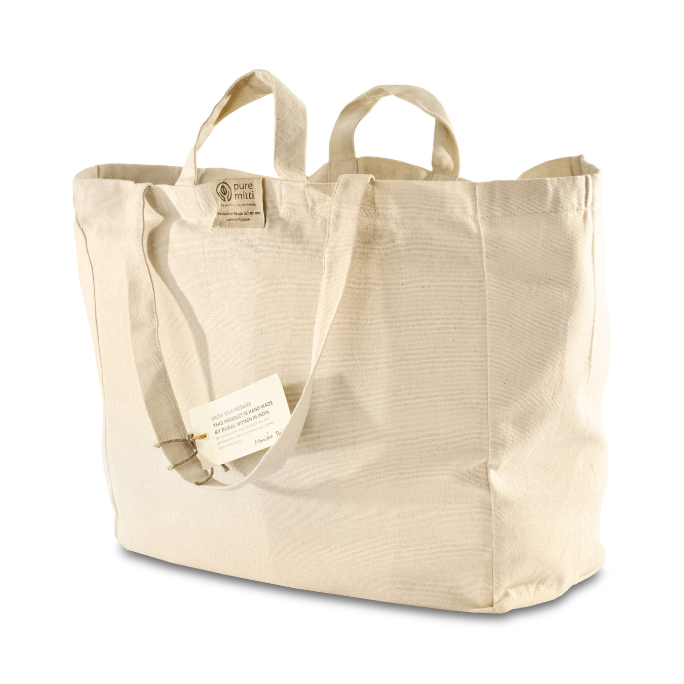 Pure Mitti Best Reusable Cotton Grocery Bags Tote Bag Eco Friendly Bag Eco Bag Bag with 6 Pouches